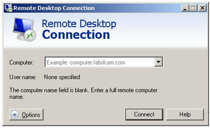 Remote Desktop Connection 